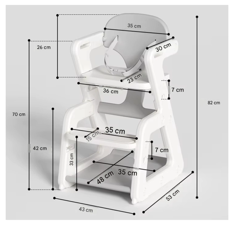 SILLA DE COMER INFANTIL EVOLUTIVA GROW  3 EN 1 - 5