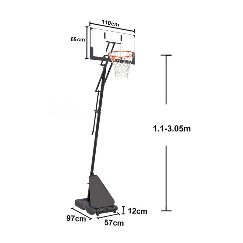 ARO BASKETBALL ALTURA REGULABLE BASQUETBOL PORTATIL - 3