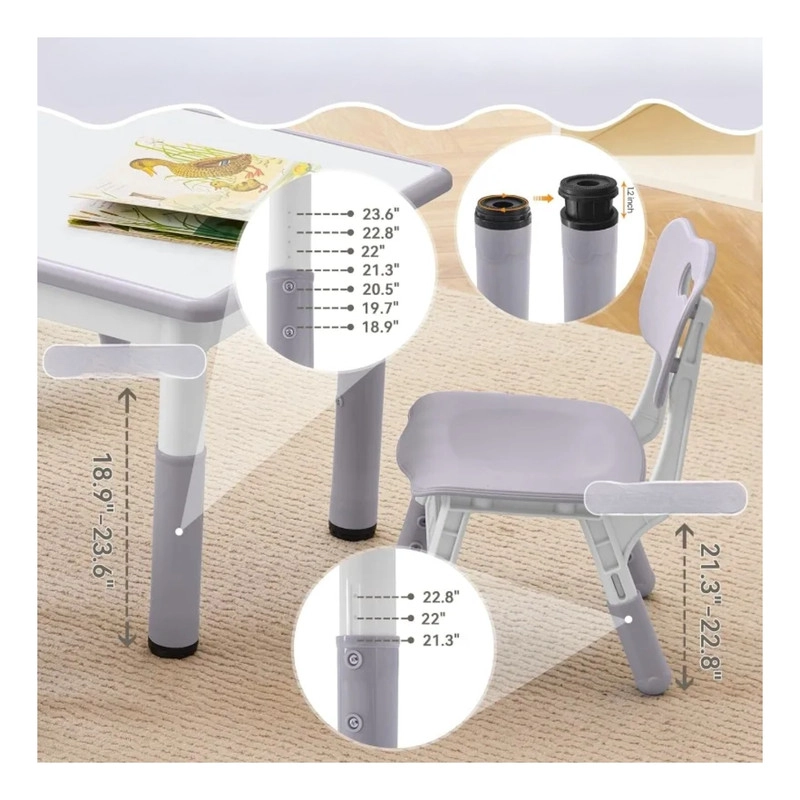 MESA INFANTIL CON 2 SILLAS JUNIOR DESK BRID - 4