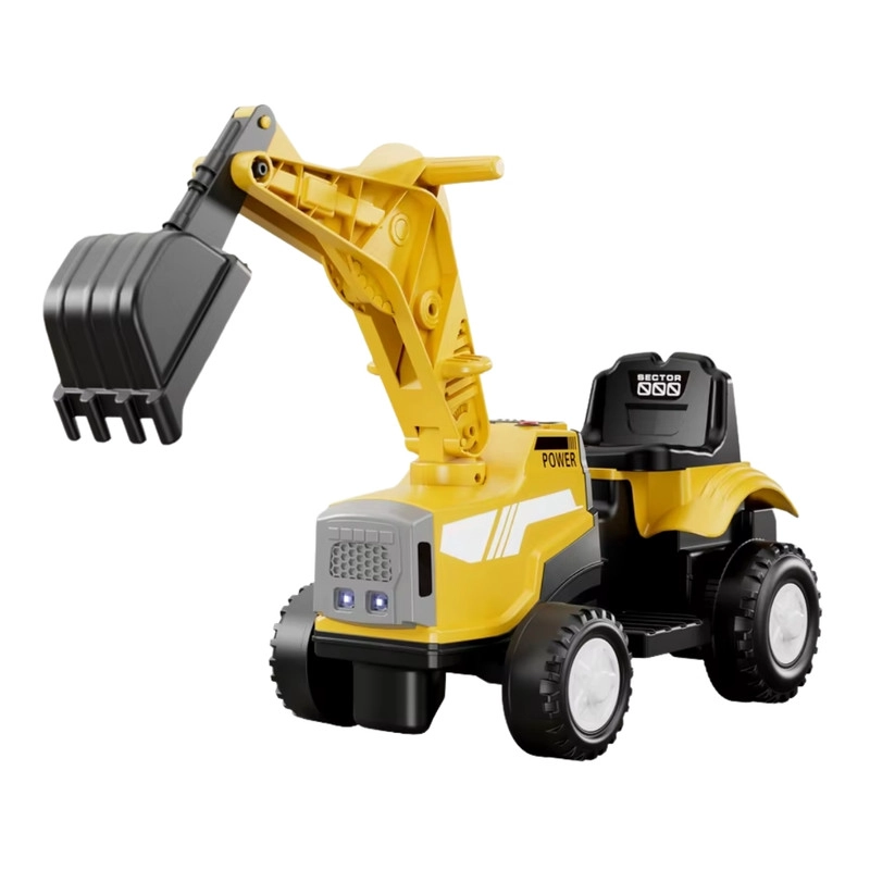 AUTO BATERIA EXCAVADORA ELE CTRICO INFANTIL AMARILLO - 1