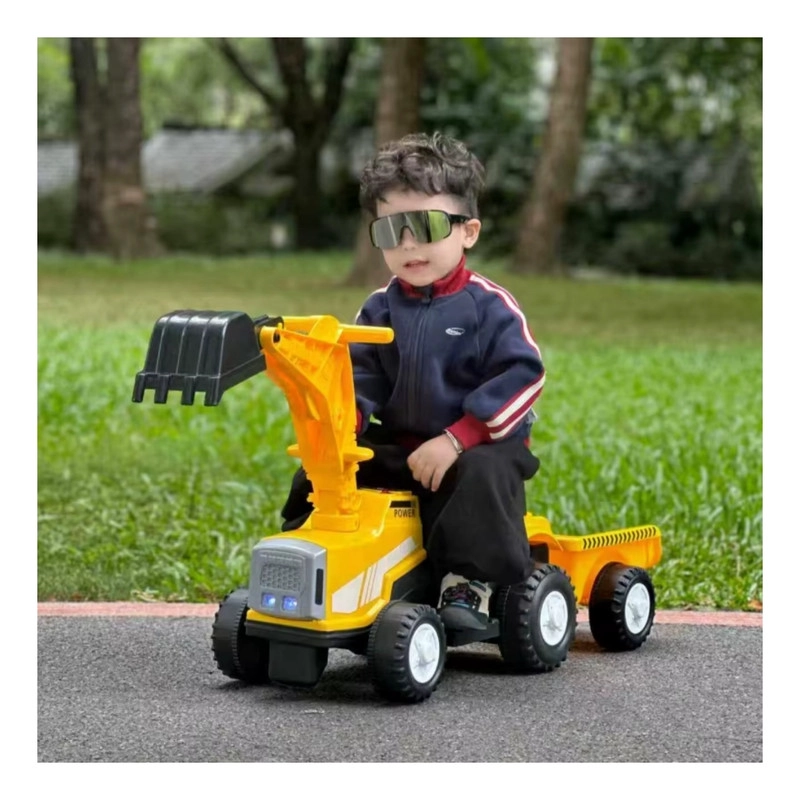 AUTO BATERIA EXCAVADORA ELE CTRICO INFANTIL AMARILLO - 5