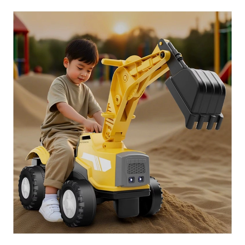 AUTO BATERIA EXCAVADORA ELE CTRICO INFANTIL AMARILLO - 7