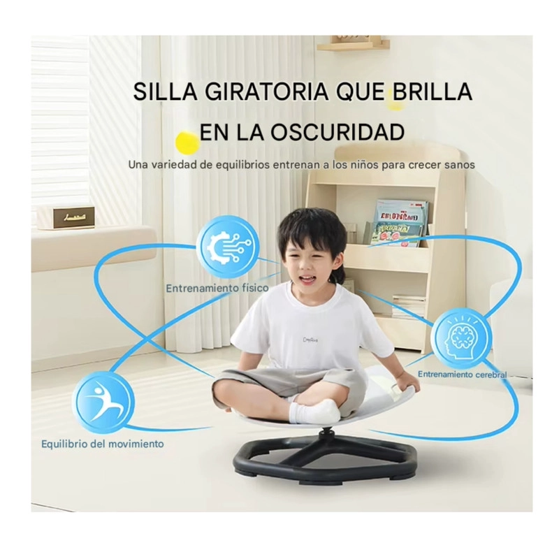 SILLA GIRATORIA SENSORIAL INFANTIL ORBIT GLOW 360° ELEFENTE - 6