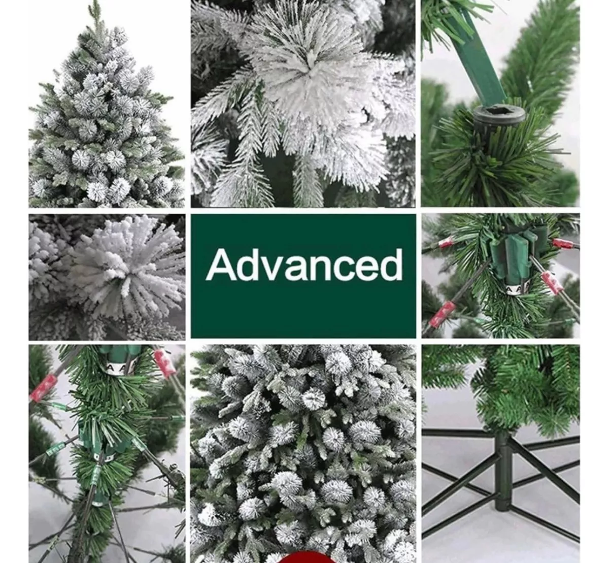 ÁRBOL DE NAVIDAD NEVADO 150CM FRONDOSO ÁRBOL ARTIFICIAL - 5