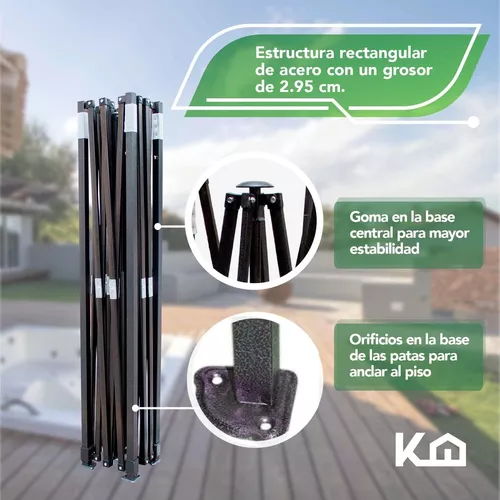 TOLDO 2X2 PLEGABLE TECHO LONA VERANO HAPPY HOUSE - 4