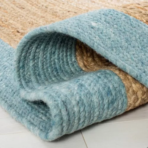 ALFOMBRA 100% YUTE NATURAL REDONDA TRENZADO A MANO - 3