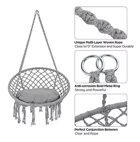 SILLA REPOSERA MECEDORA COLGANTE COLUMPIO TERRAZA JARDIN - 3