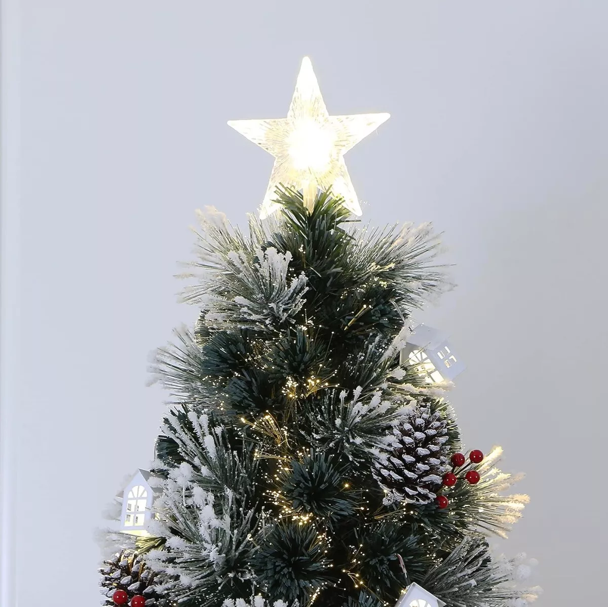 ÁRBOL DE NAVIDAD CON LUCES INCORPORADAS FIBRA ÓPTICA 210CM - 4
