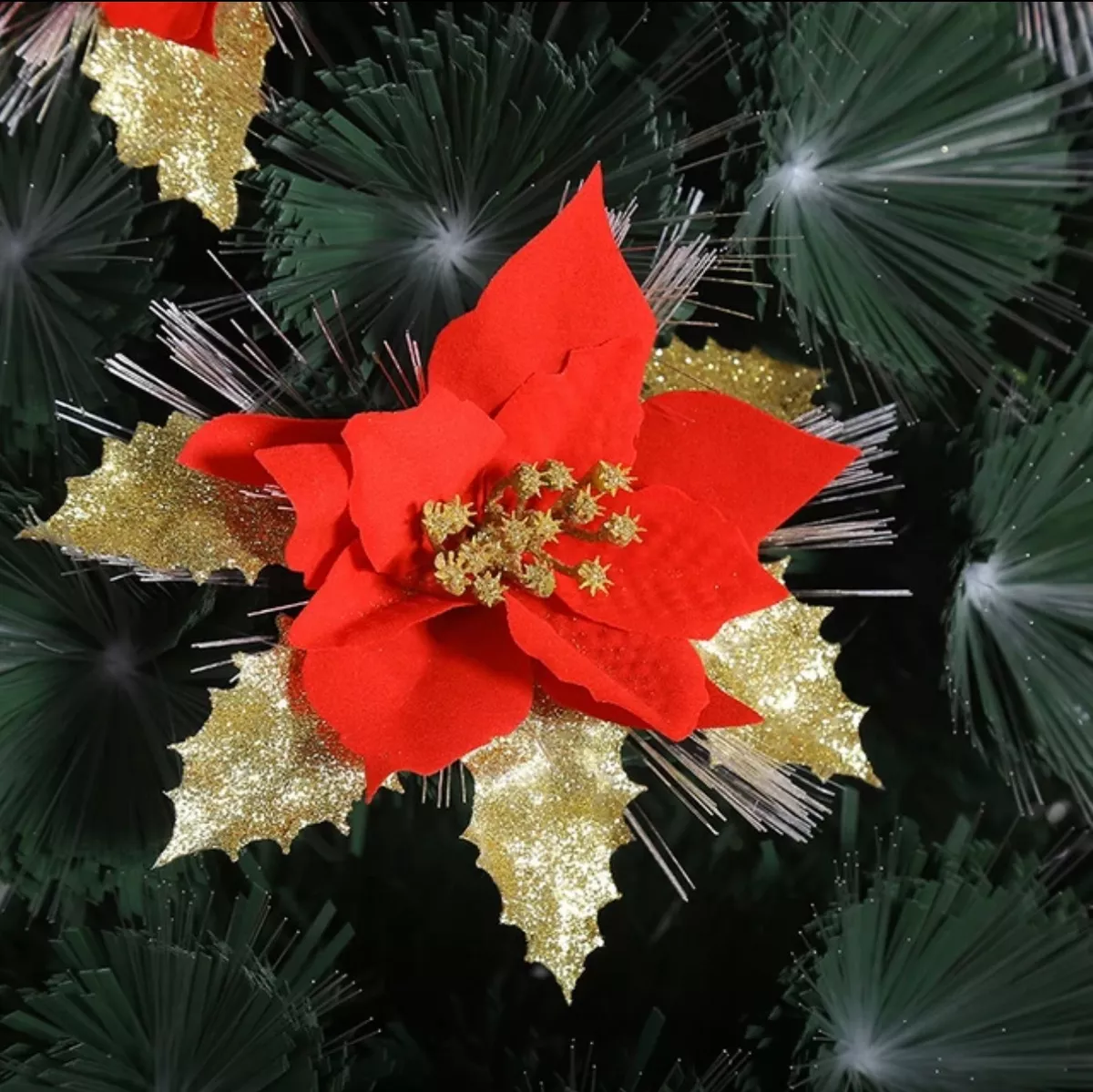 ÁRBOL DE NAVIDAD CON LUCES INCORPORADAS FIBRA ÓPTICA 180CM - 5