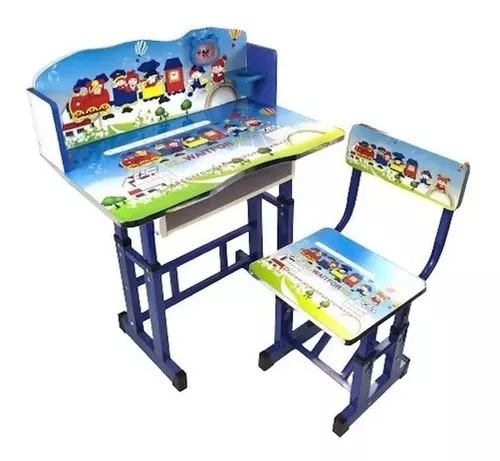ESCRITORIO SILLA MULTIUSO MESA JUEGO NIÑA MADERA AJUSTABLE - 1