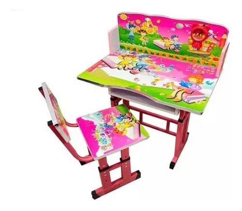 ESCRITORIO SILLA MULTIUSO MESA JUEGO NIÑA MADERA AJUSTABLE - 1