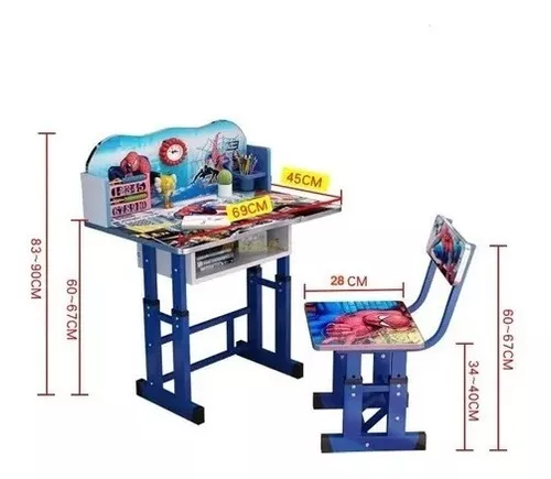 ESCRITORIO SILLA MULTIUSO MESA JUEGO NIÑA MADERA AJUSTABLE - 2