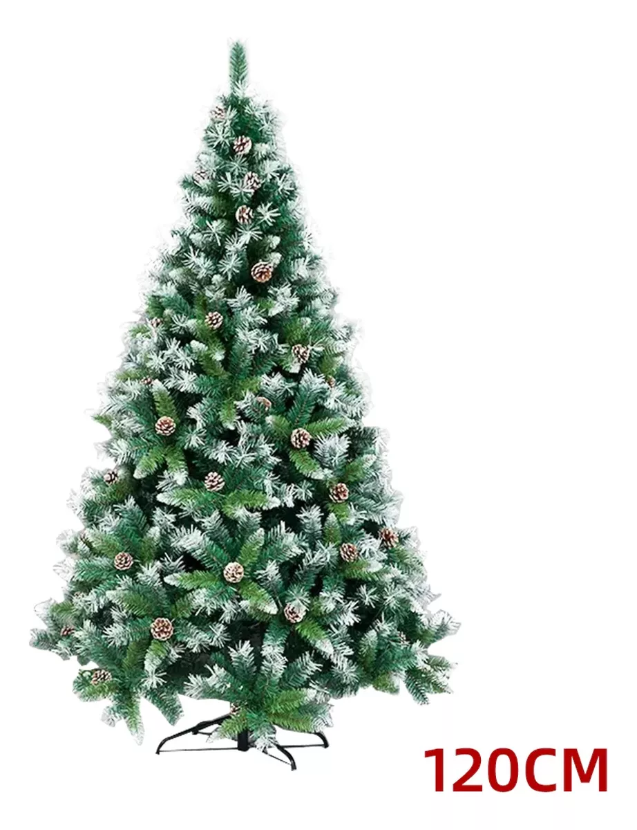 ÁRBOL DE NAVIDAD NEVADO CONOS DE PINOS INCORPORADOS 120CM - 1