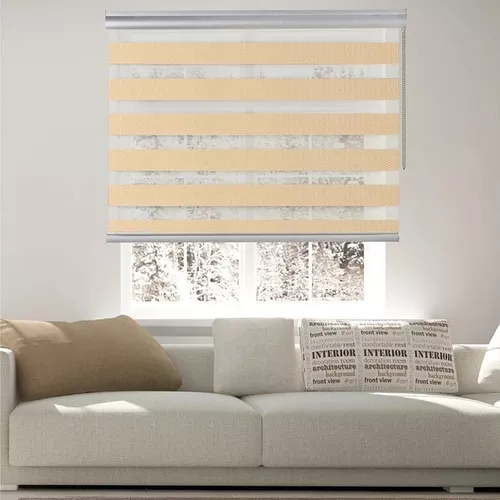 CORTINA ROLLER BLACKOUT 200X200 DUO ENROLLABLE DIA Y NOCHE - 1