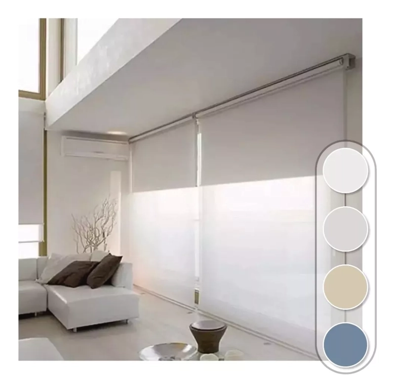 ROLLER DOBLE BLACKOUT + SUNSCREEN 180X200 TELA LINO - 4