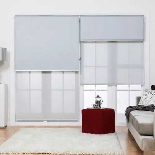 ROLLER DOBLE BLACKOUT + SUNSCREEN 140X200 TELA LINO - 5