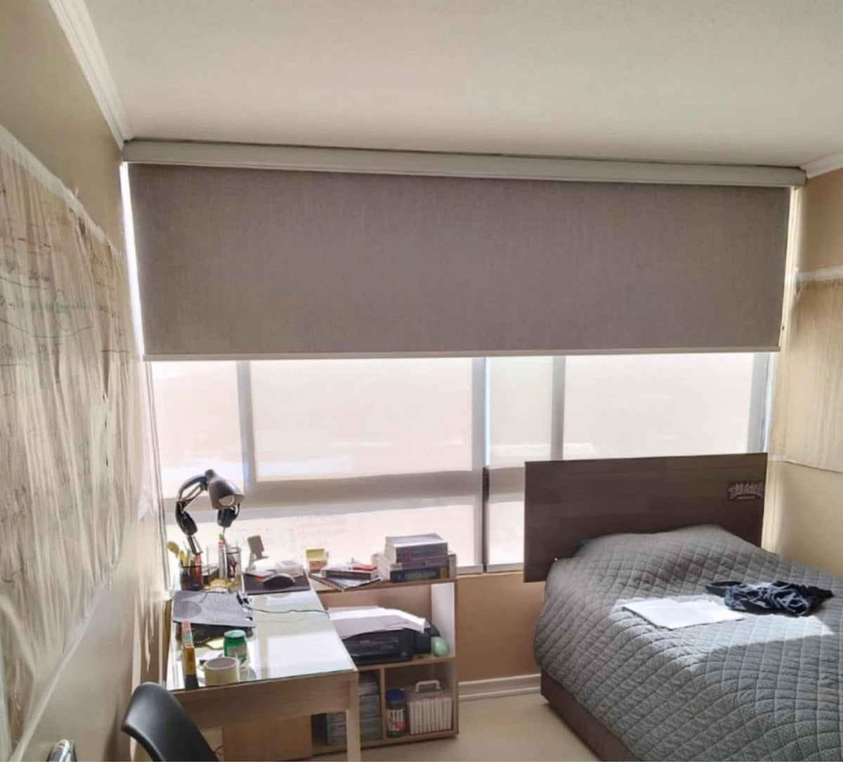ROLLER DOBLE BLACKOUT + SUNSCREEN 150X200 TELA LINO - 1