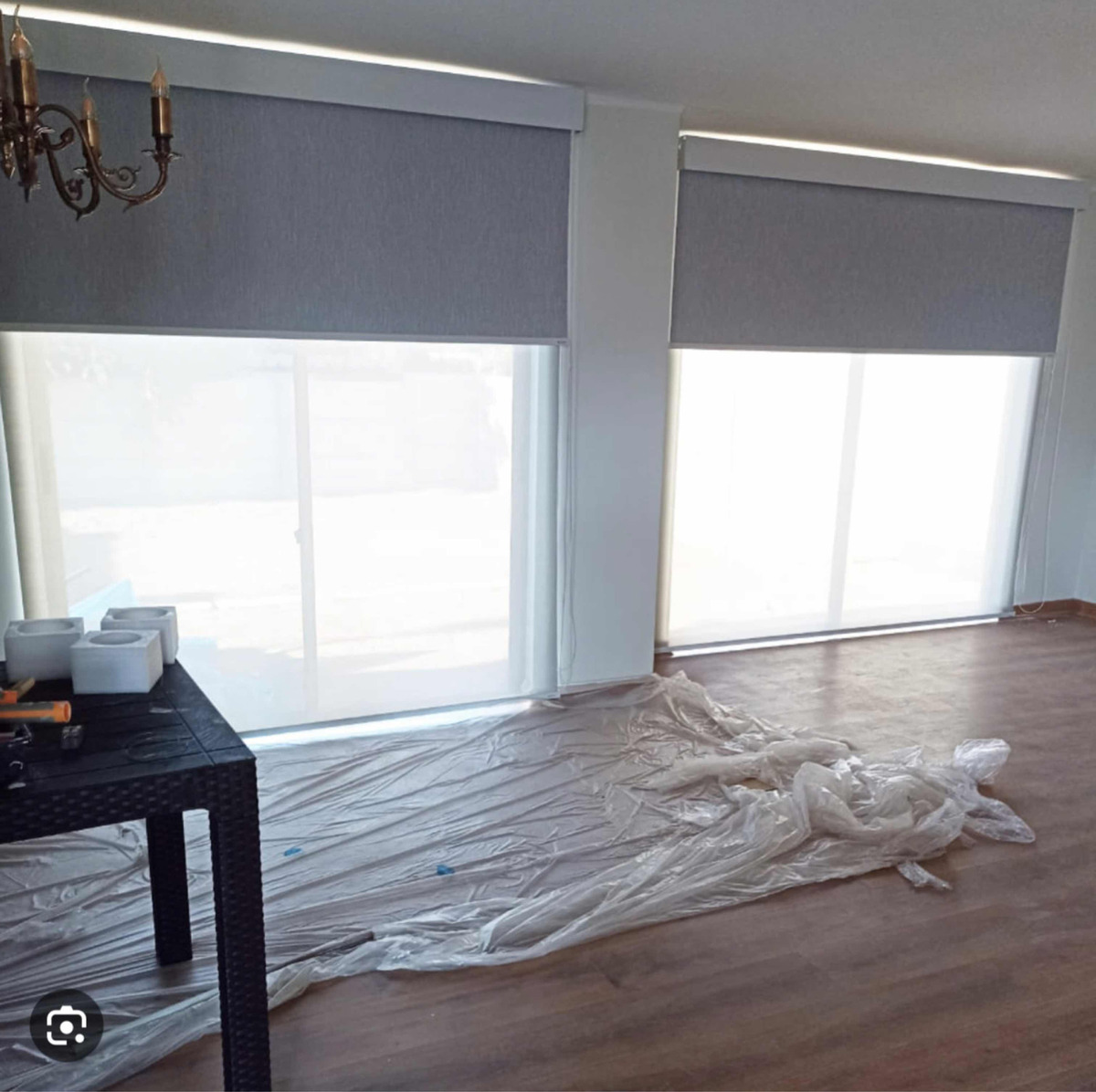 ROLLER DOBLE BLACKOUT + SUNSCREEN 150X200 TELA LINO - 2