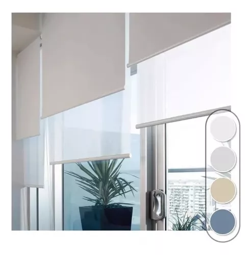 ROLLER DOBLE BLACKOUT + SUNSCREEN 150X200 TELA LINO - 4