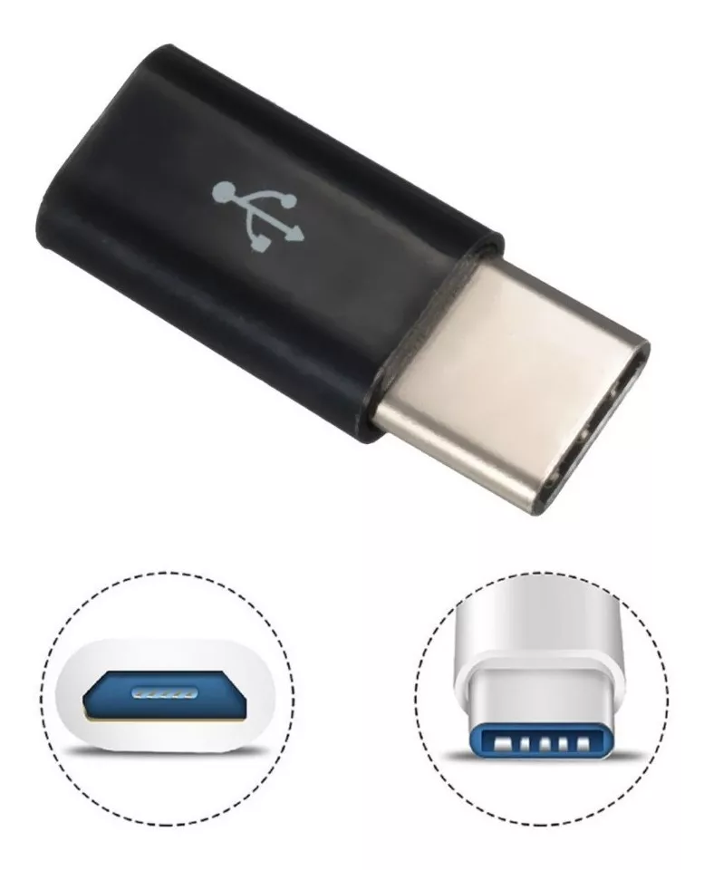 ADAPTADOR USB TIPO C HEMBRA A MICRO USB MACHO - 1