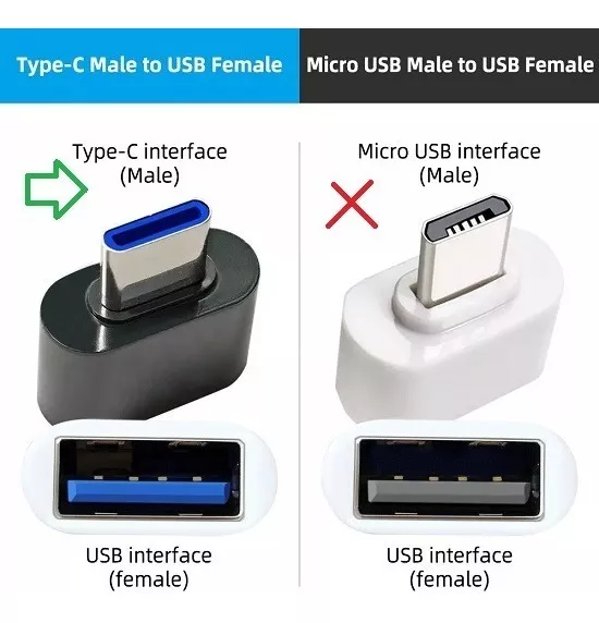 CONECTOR ADAPTADOR OTG USB A TYPE C - 3
