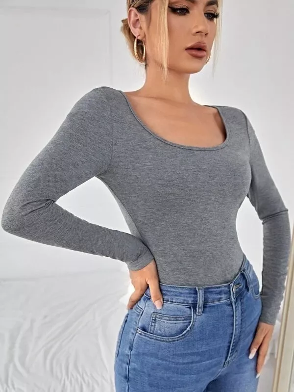 GENÉRICO POLERA OUTDOOR MUJER 8000 MANGA LARGA ALGODON 100% ELASTICADO UVA