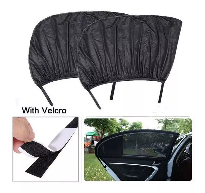 SET PARASOL TRASERO AUTO PROTECCION UV MOSQUITOS PRIVACIDAD - 2