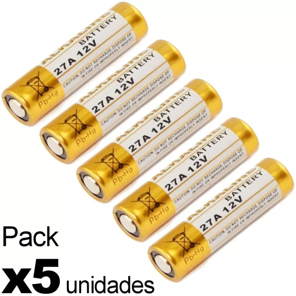 SET 5 PILAS 27A 12V CONTROL REMOTO ALARMA CAMARA LINTERNA - 1