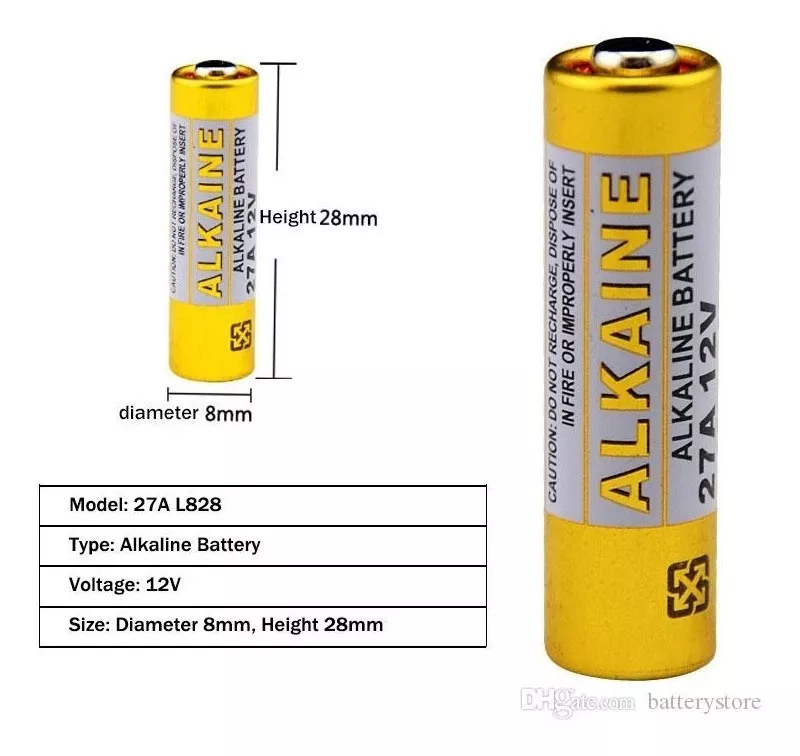 SET 5 PILAS 27A 12V CONTROL REMOTO ALARMA CAMARA LINTERNA - 4