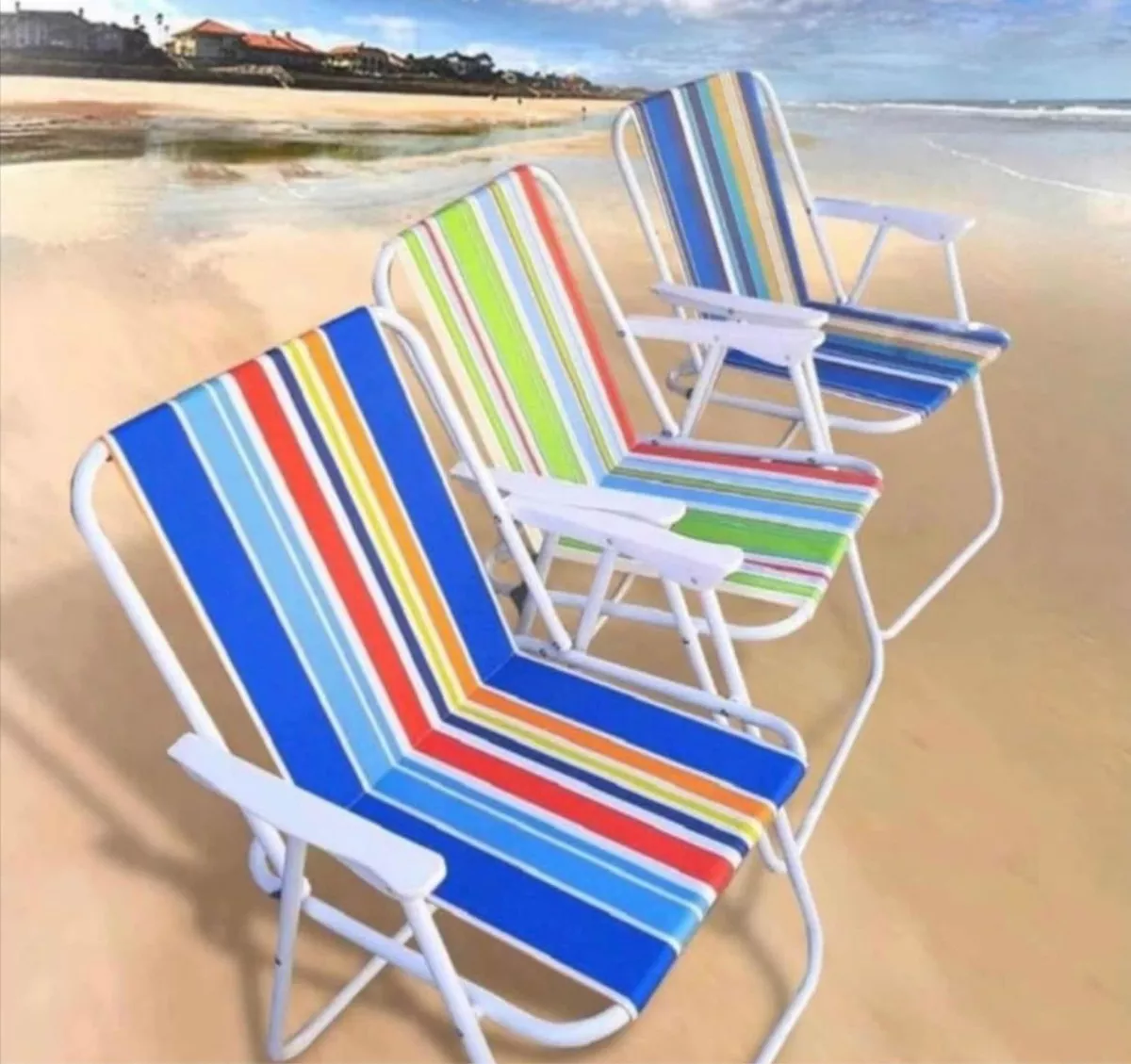 PACK 2 SILLAS DE CAMPING PISCINA PLAYA PLEGABLE LIVIANA - 2