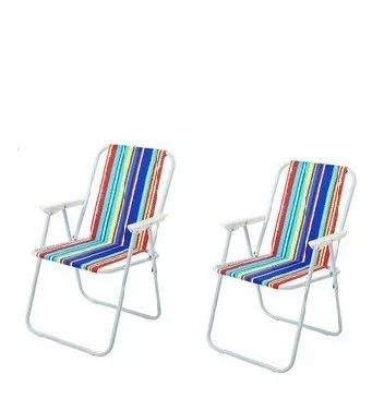 PACK 2 SILLAS DE CAMPING PISCINA PLAYA PLEGABLE LIVIANA - 4