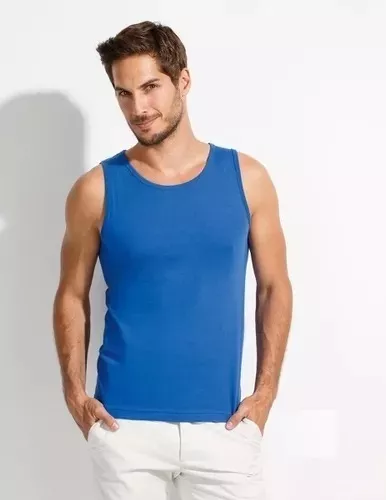 CAMISETA DEPORTIVA HOMBRE SUDADERA TANK 100% ALGODÓN - 1