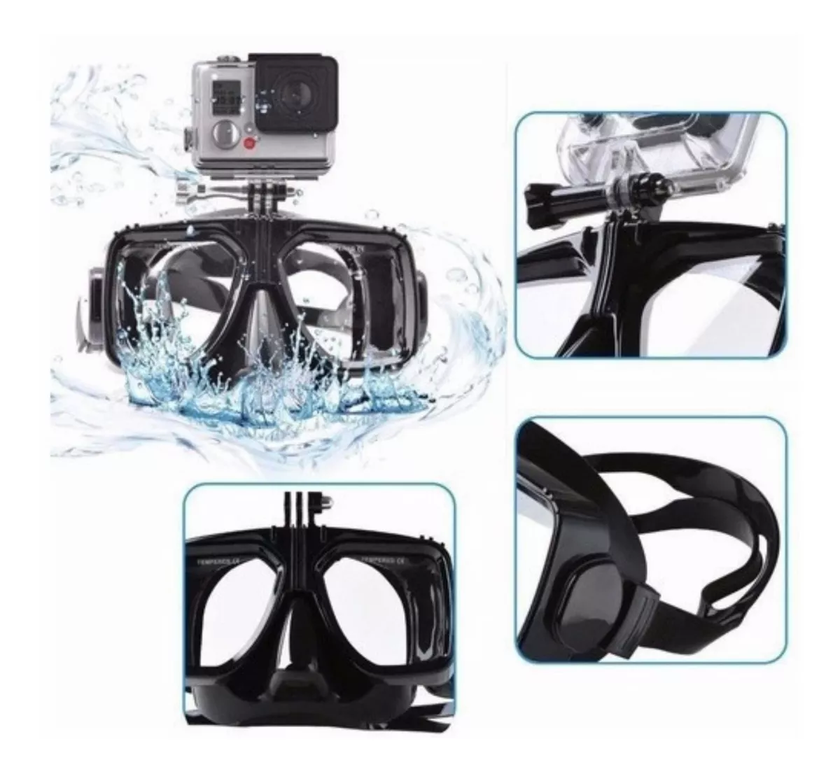 PACK CÁMARA ACUÁTICA GOPRO FULL HD + LENTES ANTIPARRA BUZO - 4