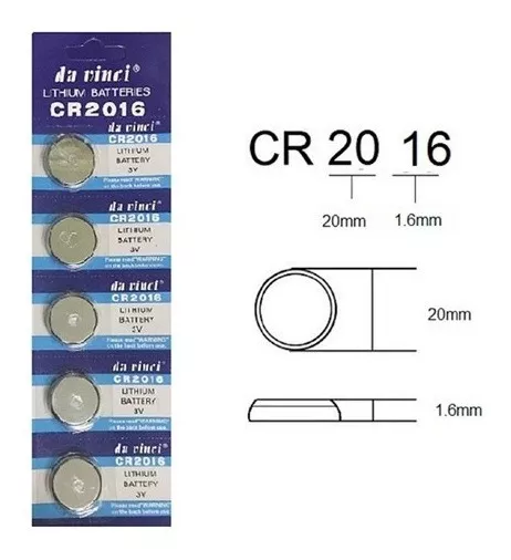 SET 5 PILAS CR2016 3 VOLT CONTROL RELOJ CALCULADORA JAPONESA - 3