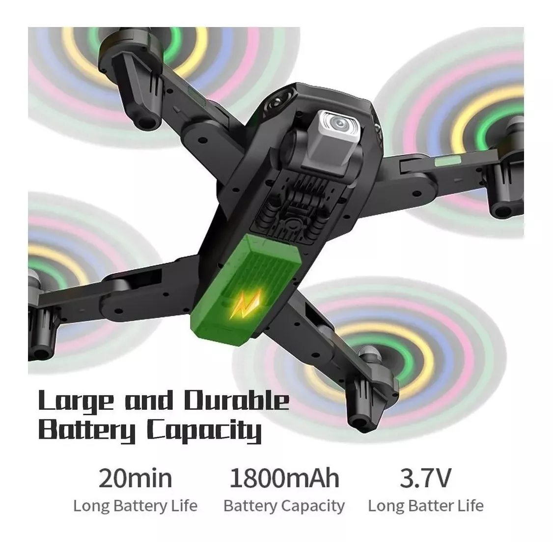 SMART DRONE CAMARA DUAL 1080P HD WIFI FPV PLEGABLE 4K - 3