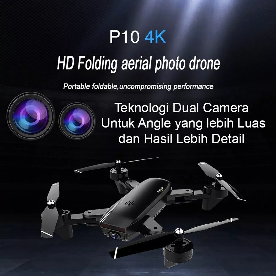 DRONE RECARGABLE 2 CAMARAS FULL HD WIFI PARA SMARTPHONE 1080 - 4