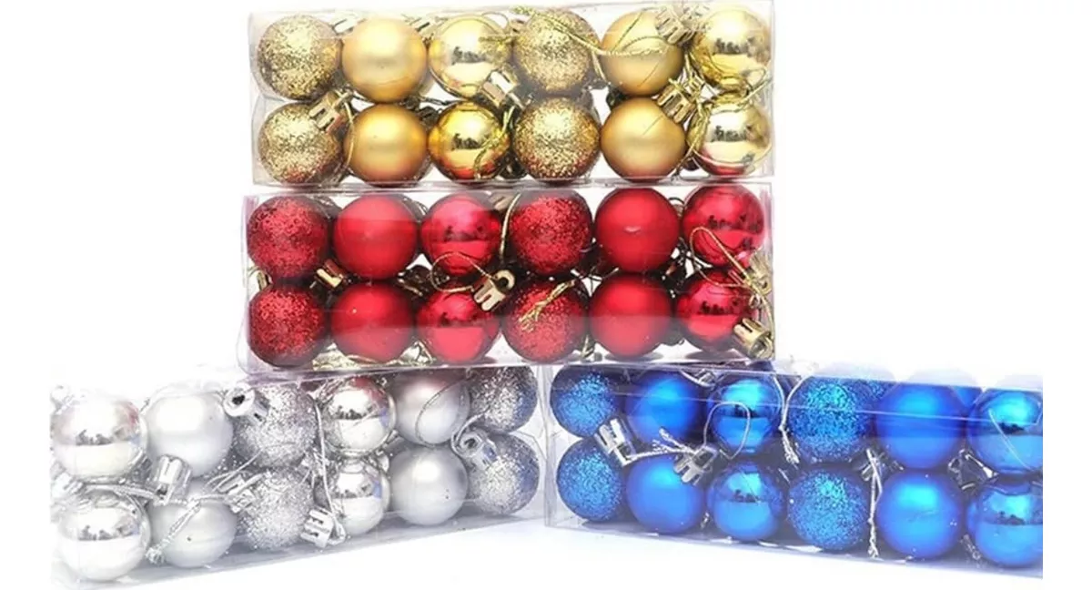 DECORACIÓN PARA ÁRBOL DE NAVIDAD BOLA CONGELADA 16 PIEZAS - 1