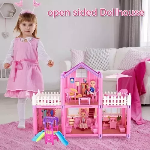 CASA DE MUÑECAS CASTILLO ARMABLE 105 PIEZAS LED PARA BARBIE - 5