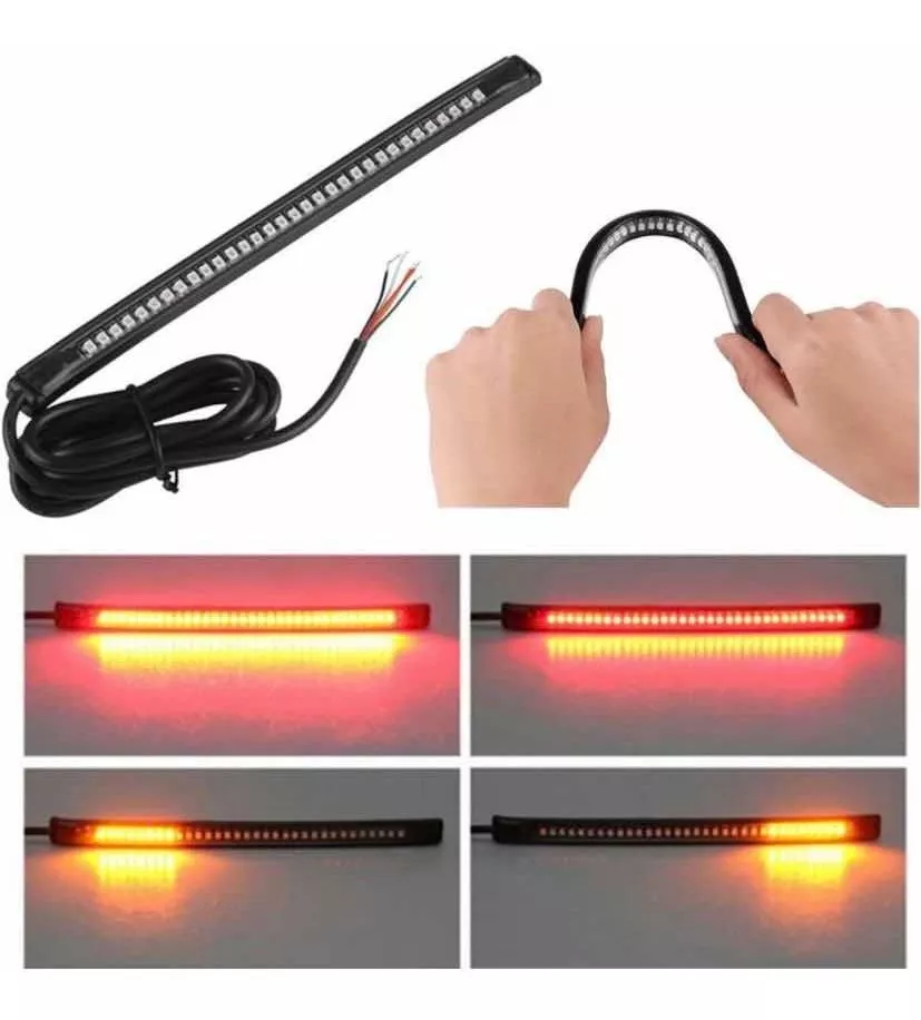 LUZ FRENO INTERMITENTE POSICIÓN MOTO TIRA 48 LED PREMIU - 1