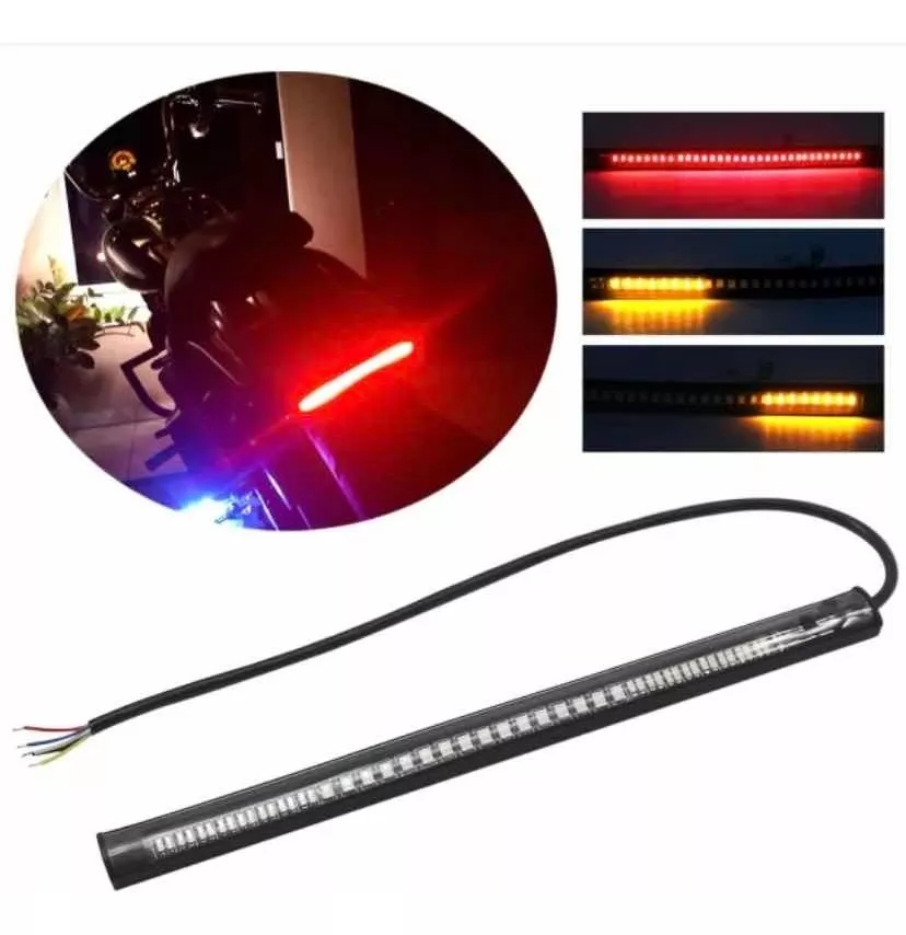 LUZ FRENO INTERMITENTE POSICIÓN MOTO TIRA 48 LED PREMIU - 2