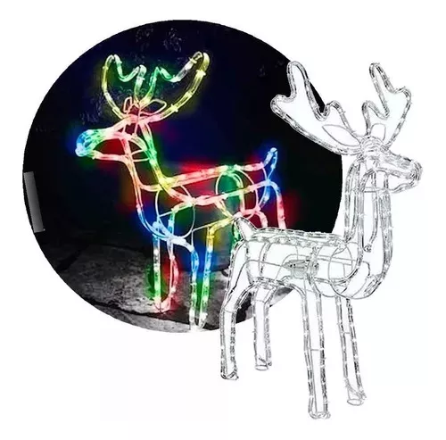 RENO NAVIDEÑO CON MOVIMIENTO Y LUZ LED GRANDE 1.20 - 1