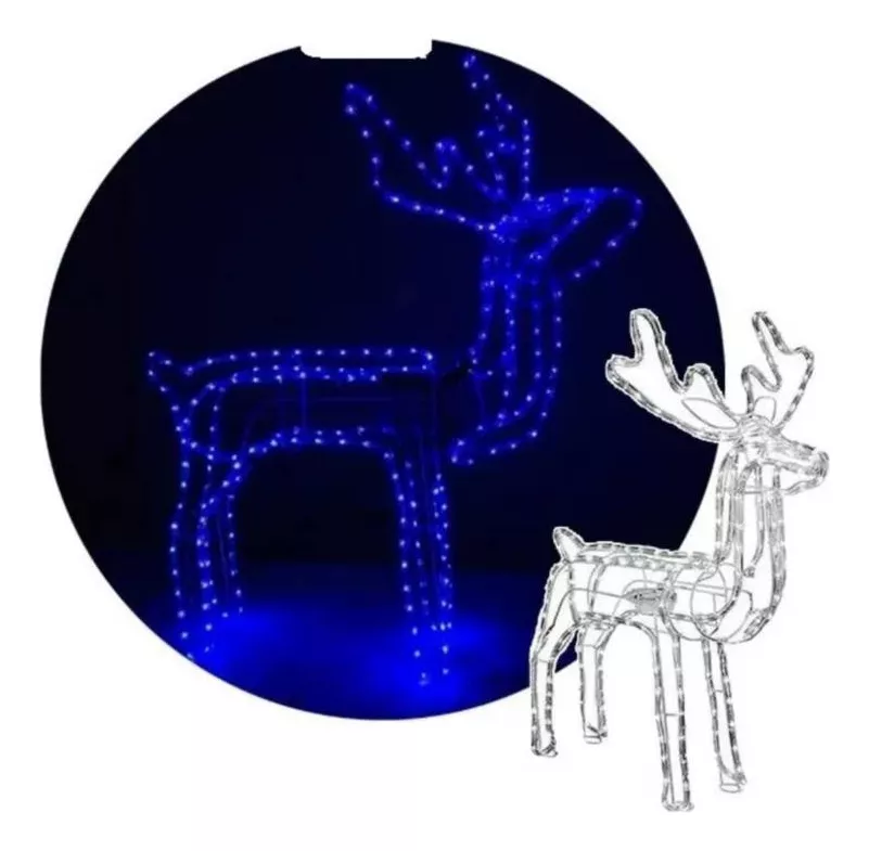 RENO NAVIDEÑO CON MOVIMIENTO Y LUZ LED GRANDE 1.20 - 1