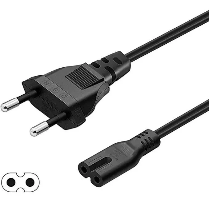 CABLE PODER TIPO OCHO CON COBRE CORRIENTE NOTEBOOK IMPRESORA - 1
