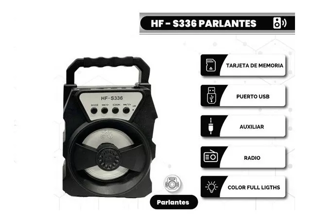 PARLANTE Y MICRÓFONO URBANO KARAOKE RECARGABLE PORTABLE LED - 4