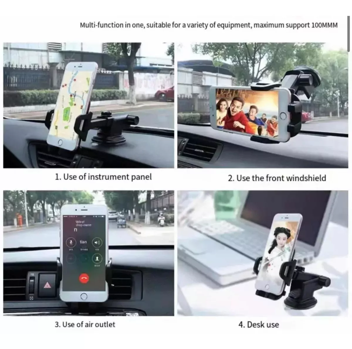 PORTA SMARTPHONE BRAZO EXTENSIBLE PARA PARABRISAS Y TABLERO - 3