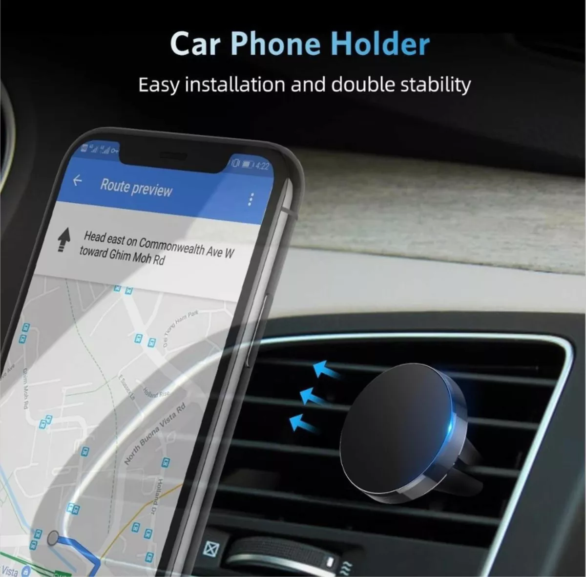 HOLDER DE IMAN PARA AUTO 360 GRADOS MAGNÉTICO PARA CELULAR - 2