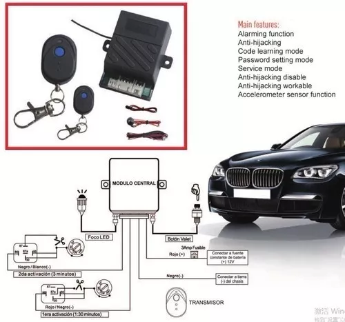 INMOVILIZADOR ANTI PORTONAZO PARA VEHICULOS O MOTO A 12V - 2