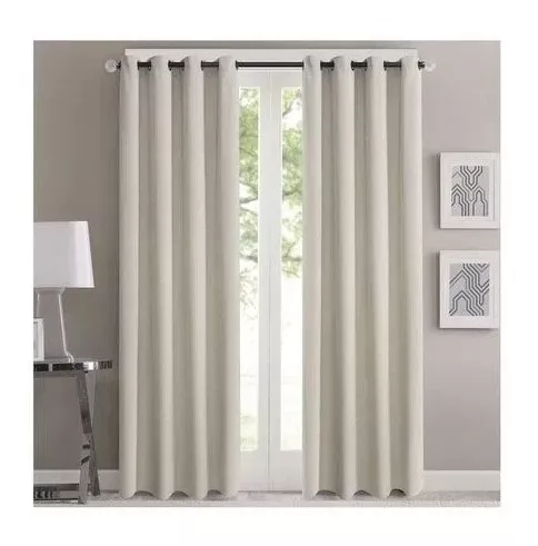 CORTINA 100% BLACKOUT TÉRMICA LIVING DORMITORIO 140X230 GOMA - 1