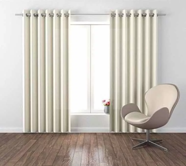 SET X2 PAÑOS VISILLOS VELO CORTINAS CON ARGOLLAS PREMIUM - 1