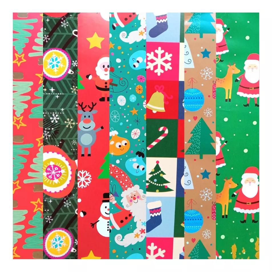 PACK X50 PLIEGOS PAPEL DE REGALO PLIEGOS PAPEL DE REGALO 70X100CM NAVIDAD - 2